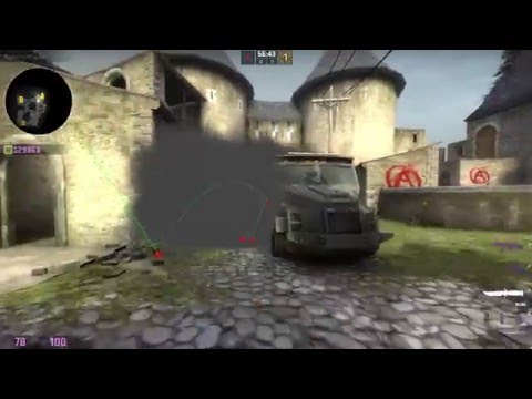 CSGO - de_cbble A smokes from upper B plateau