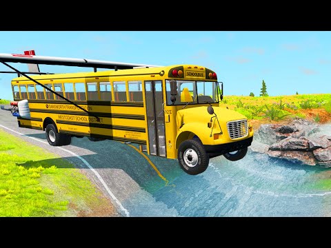 Cars Vs Giant Pit #1 - Cars Vs Deep Water - BeamNG Drive