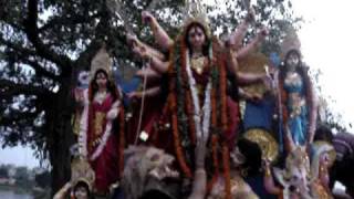 preview picture of video 'Durga idol immersion in amader baadi Pujo, Dhanbad 08'