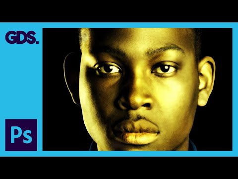 Polygonal portrait | Gradient effect in Adobe Photoshop with Illustrator