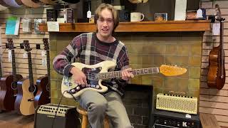 James Harker with a Vox Thunderjet at Guitar House Workshop