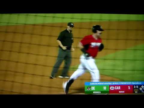 Carolina Mudcats' Wes Clarke hits home run vs. Down East, 9/7/21