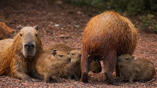 Capivara com Bebês