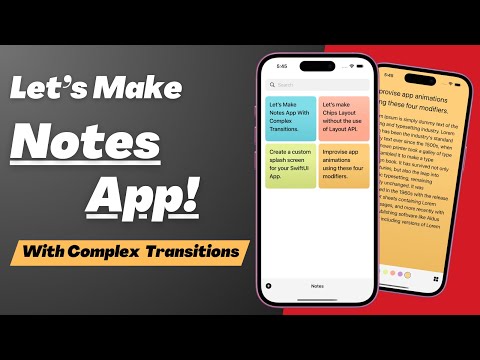 Let's Make Notes App With Complex Transitions | SwiftData | SwiftUI