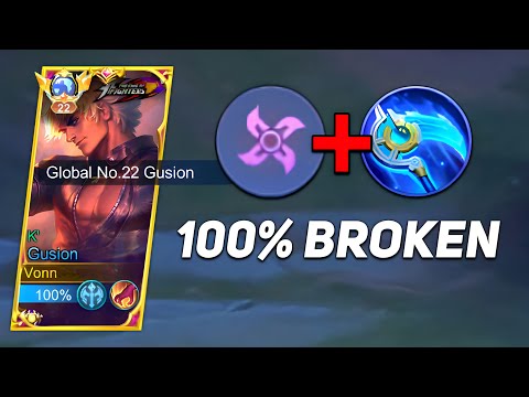 GUSION ASSASSIN EMBLEM + STARLIUM SCYTHE IS TOTALLY OP!!! ( gusion best build 2023 )