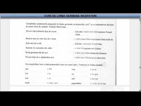 Curs de limba Germana incepatori (tema+dictionar) - Lectia 16