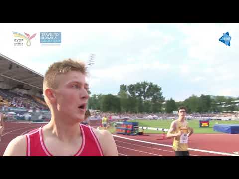 110m prepone [M], FINALE, srebrni Janko Kišak - Europski olimpijski festival mladih 2022