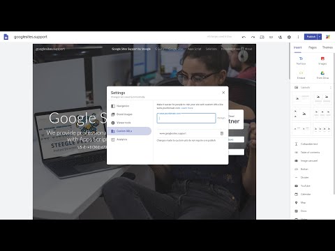 Assign a domain as a custom URL on a personal Google...