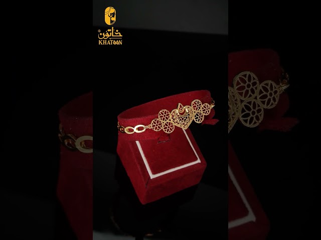 طقم مجوهرات بديل الذهب بتصميم القلوب الساحرة