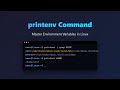 Linux Mastering The Printenv Command For Environment Variables