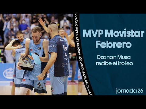 Dzanan Musa recibe el MVP Movistar de febrero ante su público