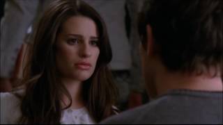 Glee - Rachel kisses Finn on the stairs 1x22