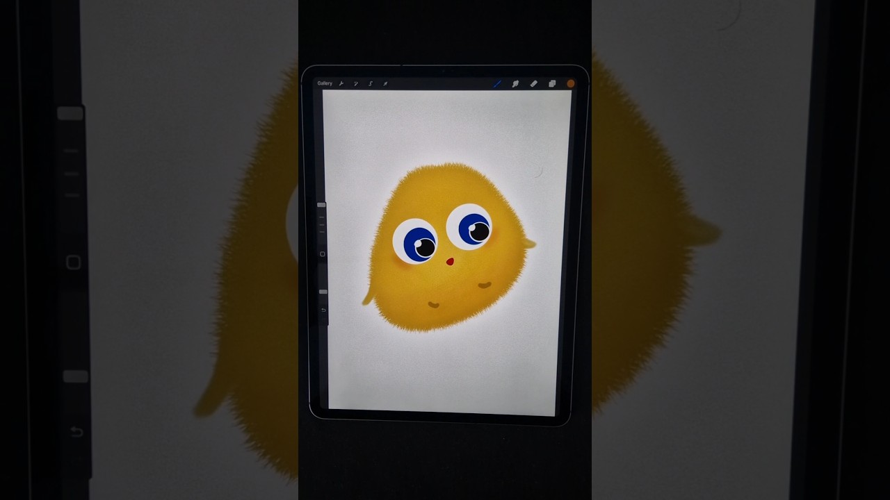 Cute cartoon bird drawing | procreate art