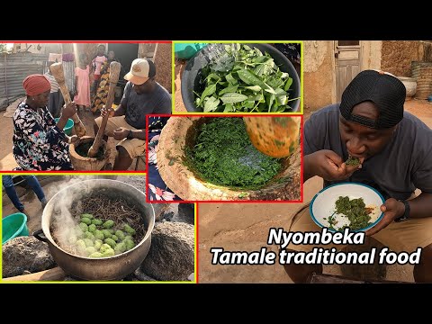 Traditional Cooking Recipe || Ghana's Most UNIQUE LOCAL Food NYOMBEKA, Beans leaves recipes