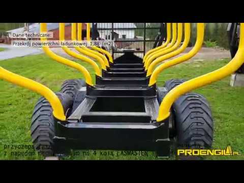 PROENGIL pto driven trailer || walk around || przyczepa leśna napęd mechaniczny || Lasmaster 10
