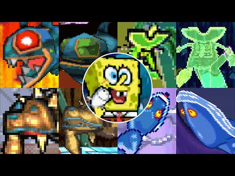 SpongeBob SuperSponge - All Bosses Comparison (GBA vs. PlayStation) [4K]