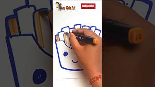 🍟 Cute French Fries Drawing & Coloring for Kids 🎨 #shorts #trending #viral #tiktok #french