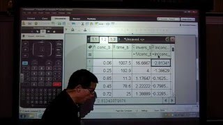 preview picture of video 'Avon AP Chemistry - TI-Nspire CX CAS Kinetics Data'