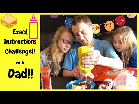 Exact Instructions Challenge with Our Dad  || Mostly Unedited Version!