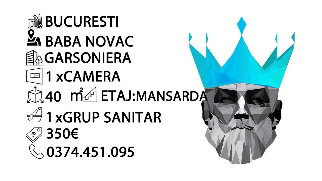 Tur video Baba Novac | Garsoniera | Centrala | Balcon |