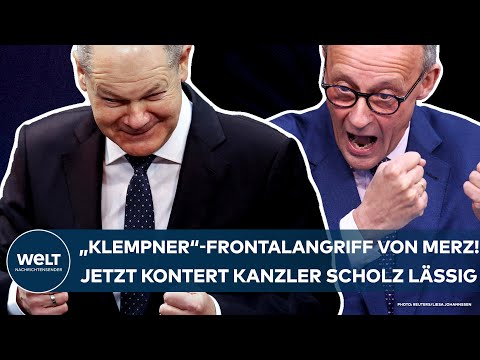 REGIERUNSGERKLÄRUNG: "Klempner"-Frontalangriff von Merz! Jetzt kontert Kanzler Olaf Scholz lässig