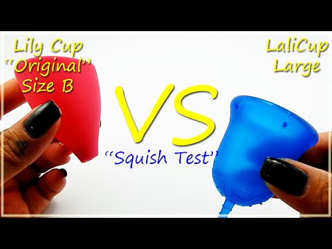 Lily Cup "Original" B vs Sckoon Lg "Squish Test" - Menstrual Cups