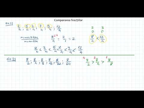 Clasa 5 - Ordonarea fractiilor - partea I