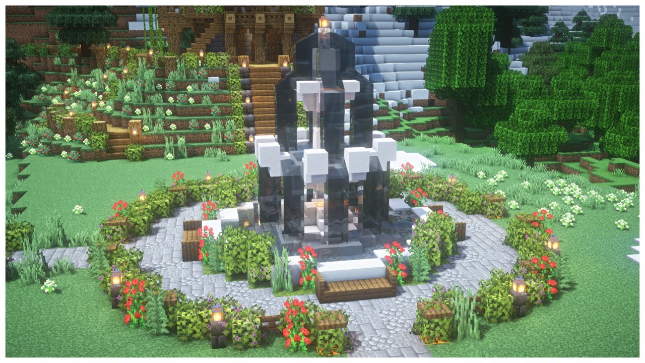 【マイクラ実況】噴水広場を作りました。 #13【マインクラフト】 - Minecraft Builders