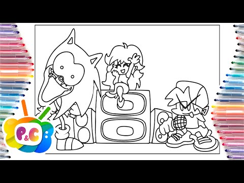 Sonic exe coloring page/Sonic vs Friday night Funkin/Syn Cole - Feel Good [NCS Release]