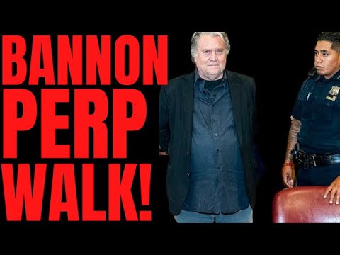 Steve Bannon PERP WALK in CUFFS