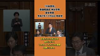 【国会中継】「代表質問」参議院議員 神谷宗幣 国会質疑 令和7年11月6日 参政党 10/12