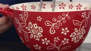 Cook's Essentials Santa Rosa S/3 Nesting Ceramic Bowls with Lids on QVC