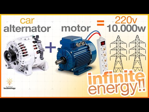 Get Free Energy with AC Motor and Car Alternator 💡 | Oscillating Magnet | New Liberty Engine #1