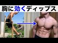 【大胸筋に超効くディップス】もう、効かないなんて言わせない!