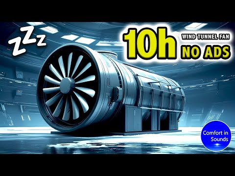 Relaksujące dźwięki wentylatora tunelu aerodynamicznego i klimatyzatora (bez reklam) | Głęboki sen