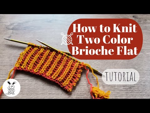 How to Knit Two Color Brioche Flat