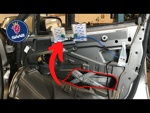 SAAB 9-5 Window Roller Fix, Most Common Issue! DIY