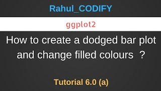 How to create a dodged bar plot and change filled colours using ggplot2  [R Tutorial 6.0 (a)]