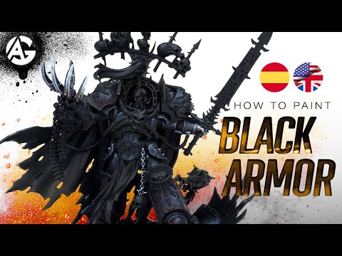 How to paint BLACK Armour ⚫️ / Como Pintar Armadura NEGRA ⚫️ "Abaddon" "Black Templars" "Iron Hands"