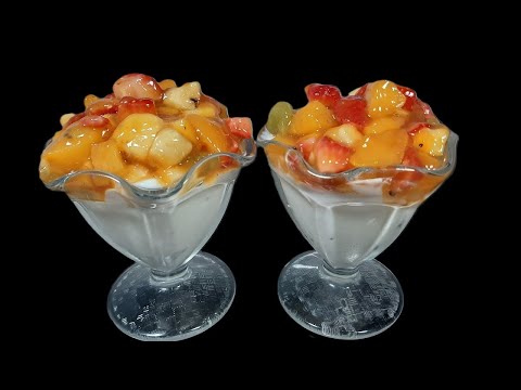 Quick and easy fruit yogurt dessert