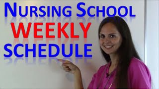Nursing School Sample Weekly Schedule for Lecture Classes & Clinical Rotations