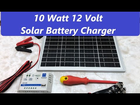 Solar Panel Kit, 10W IP65 Waterproof Solar Panel with Frame, 12V/18V Polycrystalline Silicon, 335 x 200 mm, for Outdoor Power, FCC and CE Certified video review thumbnail