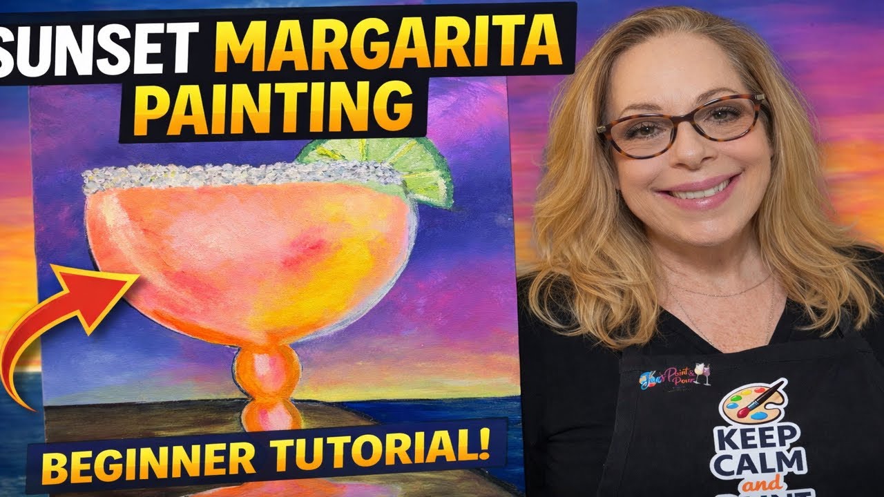 Round 2! Another attempt at my Sunset Margarita paint & sip project 