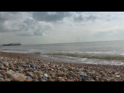 Ocean waves on pebble beach. Relaxing for sleep, meditation, stress, anxiety