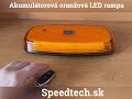 AKU LED rampa - oranžová 84x LED / Bluetooth ovládání / dálkový ovladač / ECE R65 R10 / s magnetem (304x157x44mm) - Video Youtube