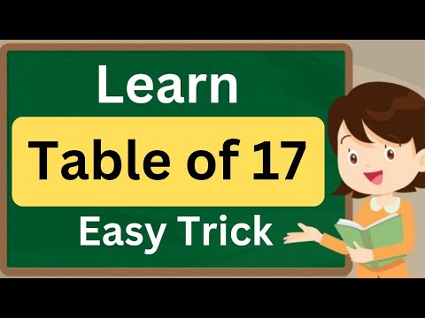 Table of 17 | Learn Multiplication Table of 17 x 1 = 17 | 17 ka Table | 17 ka pahada | Maths Table