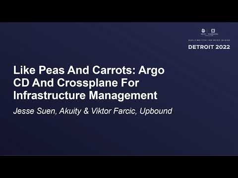 Like Peas And Carrots: Argo CD And Crossplane For Infrastructure Manag... Jesse Suen & Viktor Farcic