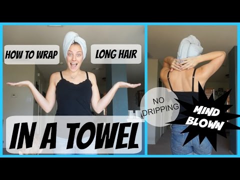 How to Wrap LONG hair in a Towel :)