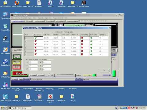 How to set home and input for Mach3