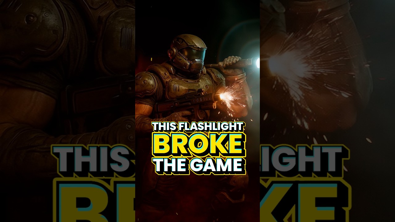 This FLASHLIGHT BROKE the game 🔦💀 #doom3 #flashlight #gamingfunfacts